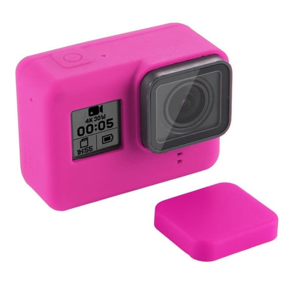 PULUZ GoPro HERO7 sort silikone ramme-cover - lyserød Pink