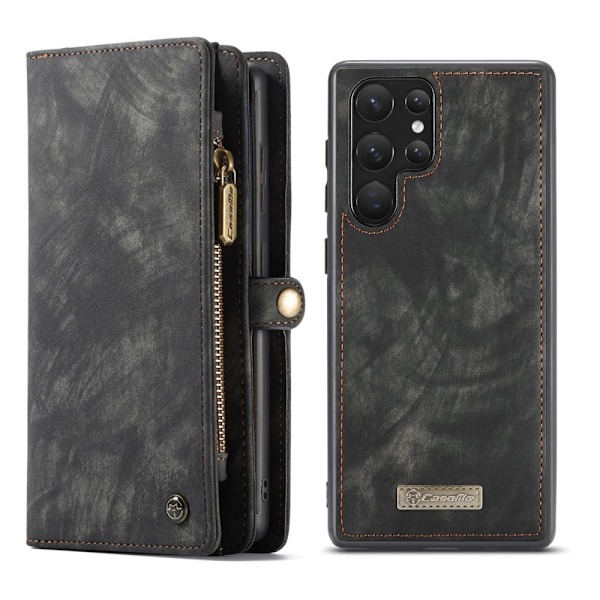CaseMe Samsung Galaxy S22 Ultra fodral med blixtlås - Svart Svart