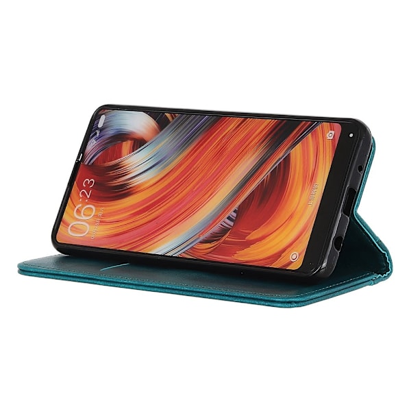 Äkta läder Samsung Galaxy S23 Ultra fodral med magnetisk stängning Grön