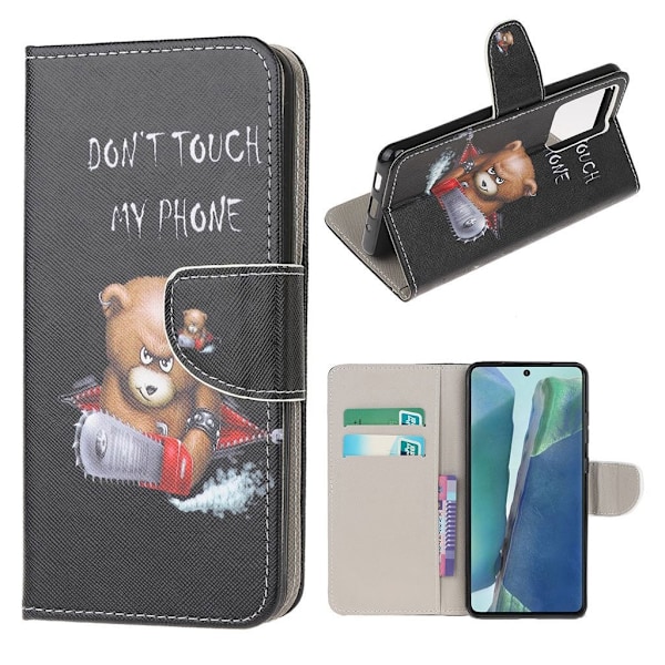 Wonderland Samsung Galaxy Note 20 Flip Etui - Fierce Bjørn Green