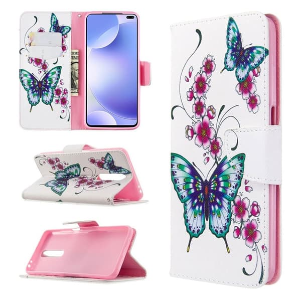 Wonderland Redmi K30 / Poco X2 kotelot – Perhonen ja kukat Multicolor