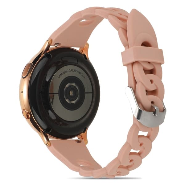 Cirkelformet silikoneurrem Samsung Galaxy Watch 5 / 5 Pro / 4 - Lyserød Pink