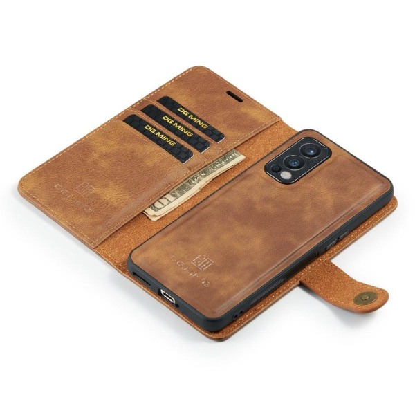 DG.Ming OnePlus Nord 2 5G 2-in-1 Pung Etui - Brun Brown