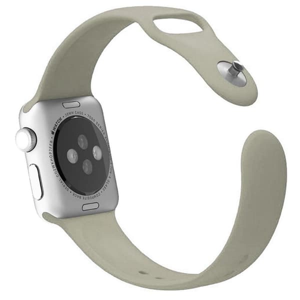 Apple Watch Series 8 (41mm) silikonerem (Størrelse: S / M) - Khaki Grå Silver grey