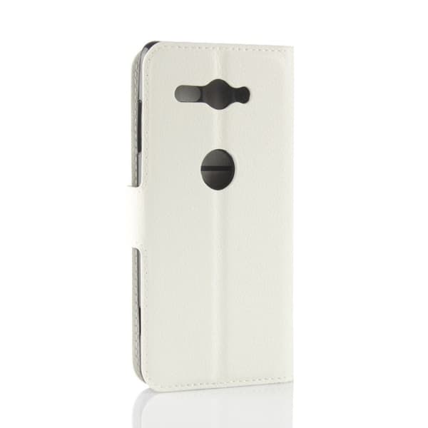 Sony Xperia XZ2 Compact litchi tekstur PU læder flip etui - hvid White