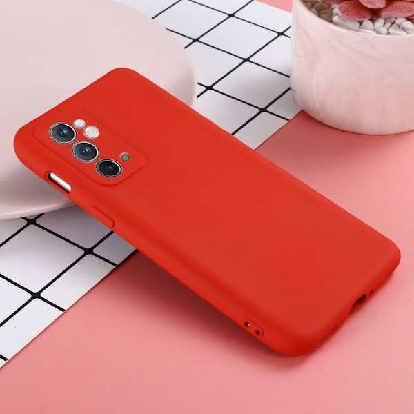 Matt OnePlus 9RT 5G skal av flytande silikon - Röd Röd