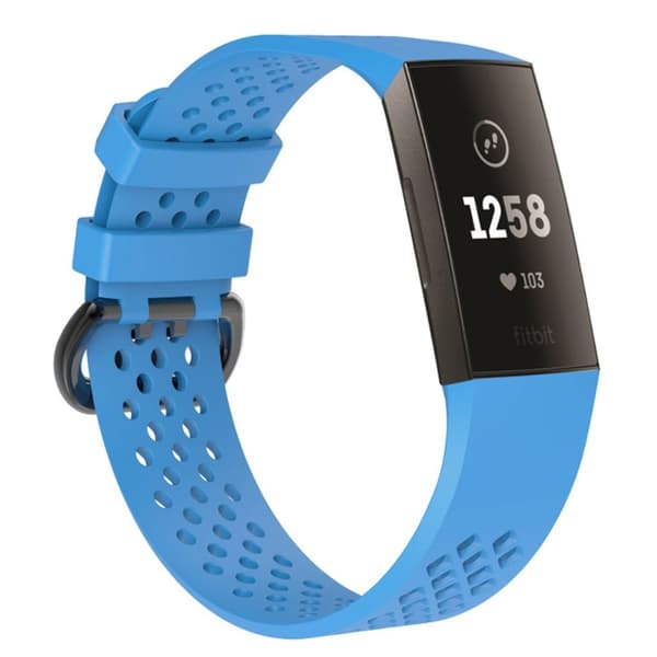 Fitbit Charge 3 klokkereim av silikon - baby blå Blue