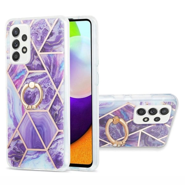 Marmormotiv Samsung Galaxy A52s 5G / Samsung Galaxy A52 5G / Samsung Galaxy A52 skal - Mörklila Lila