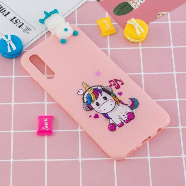 Samsung Galaxy A50 3D dyre etui - Enhjørning Multicolor