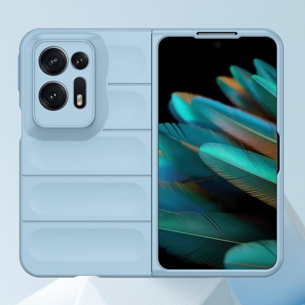 Blødt grebsformet cover til Oppo Find N2 - Blå Blue