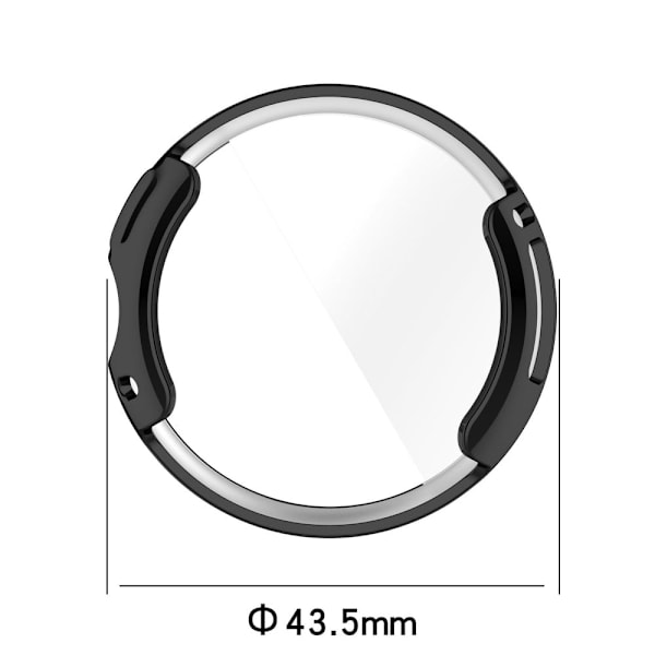 Google Pixel Watch galvaniseringscover med skærmbeskyttelse - Sort Black