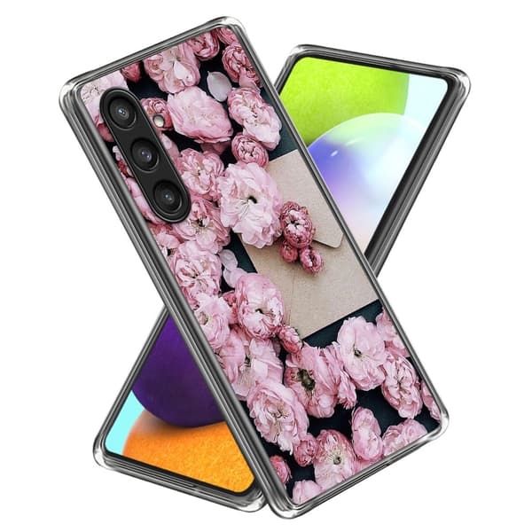 Deco Samsung Galaxy S23 FE cover - Lyserøde Blomster Pink