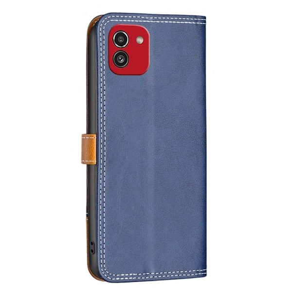BINFEN tofarget læretui for Samsung Galaxy A03 - Blå Blue