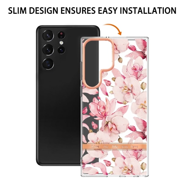 Super Slim och Hållbar Mjukskal till Samsung Galaxy S23 Ultra - Hc005 Pink Gardenia Rosa