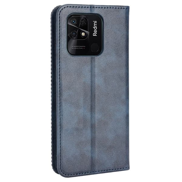 Bofink Vintage läder Xiaomi Redmi 10C fodral - Blå Blå