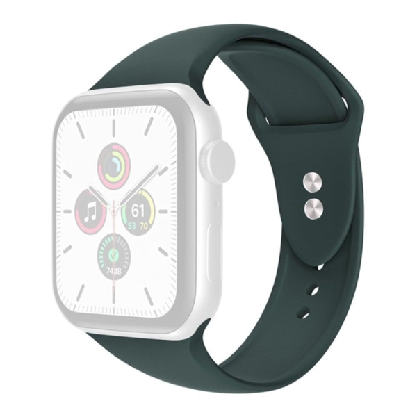 Apple Watch Series 8 (41mm) enkel silikone-urrem - Sortliggrøn Green