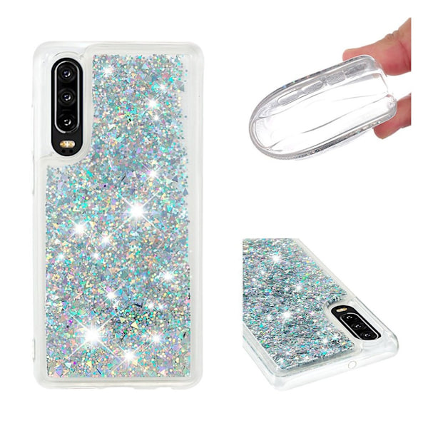 Huawei P30 Dynamisk Kvikksand Etui - Sølv Silver grey