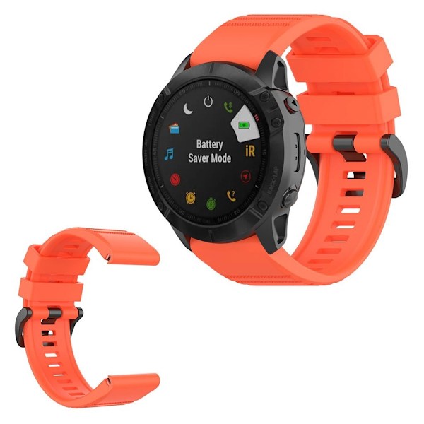Garmin Fenix 6X hållbar klockarmband - Coral Orange