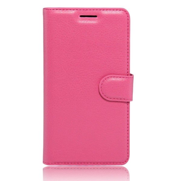 HTC A9s Litsi Pintainen Nahkakotelo Lompakko - Kuuma Pinkki Pink