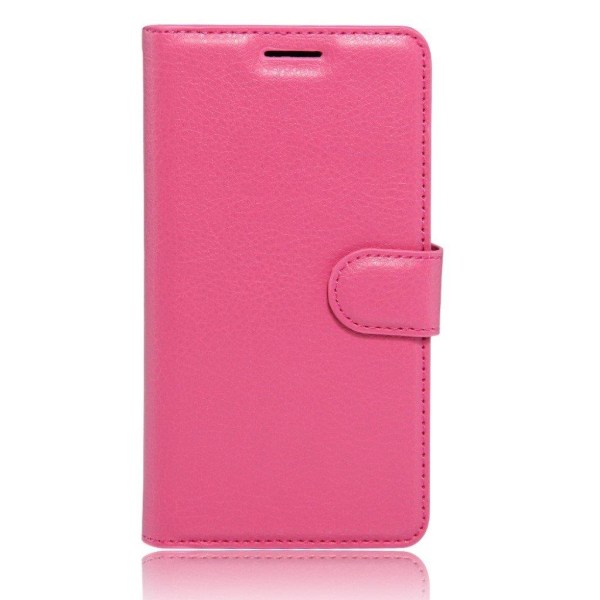 HTC A9s stilfuldt læder-etui m. kortholder - Hot Pink Pink