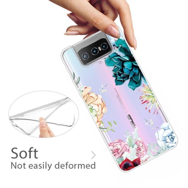 Deco Asus Zenfone 7 Pro kotelot - Elävä Kukka Multicolor