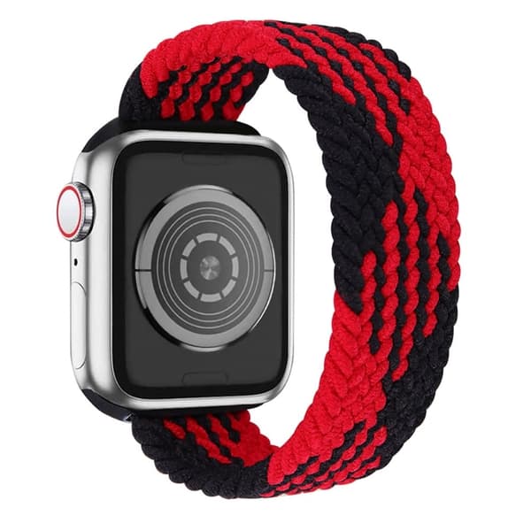Apple Watch (45 mm) elastiskt klockarmband - Svart / Svart / Storlek: S multifärg