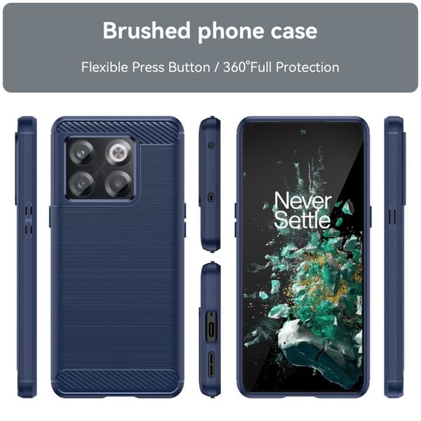Carbon Flex Suojakotelo OnePlus 10t - Sininen Blue