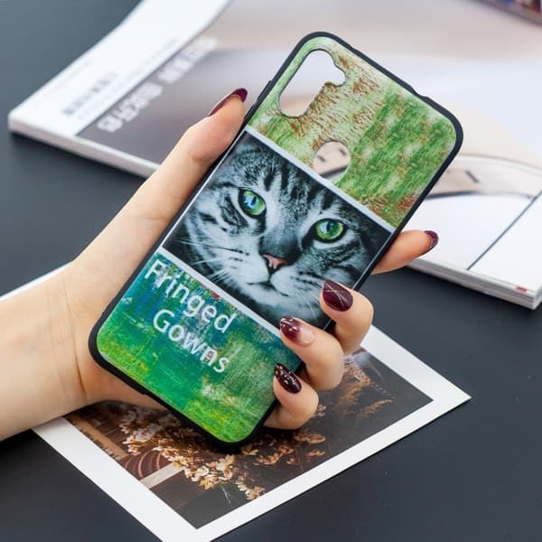 Imagine Samsung Galaxy A11 Etui - Katt Multicolor