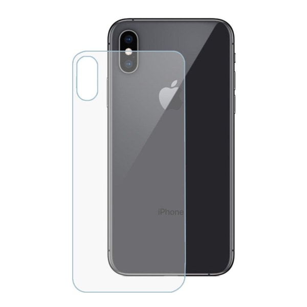 iPhone XS arc edge tempered glass back protector Transparent