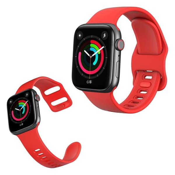 Apple Watch Series 5 40mm simpel silikone Urrem - Rød Red