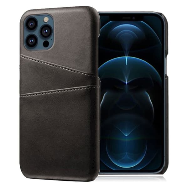 Dual Card Suojakotelo iPhone 13 Pro Max - Musta Black