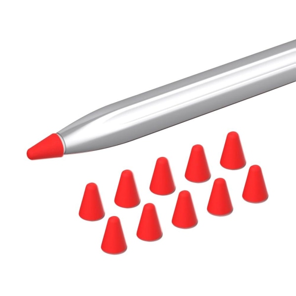 10 stk. Huawei M-Pencil (2.) silikone penneovertræk - Rød Red