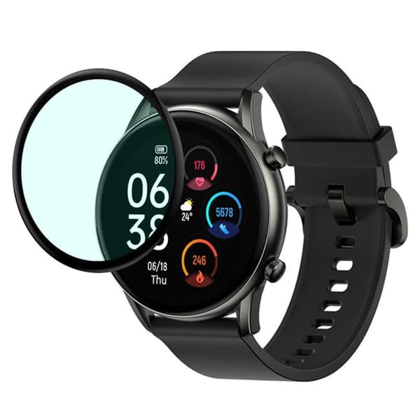 1-pak Haylou RT2 3D Curved Skærmbeskytter Full Coverage Scratch Resistant Sort Kant Soft Film Black
