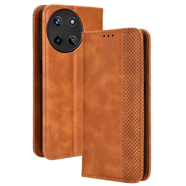 Bofink Vintage Realme 11 lærveske - Brun Brown