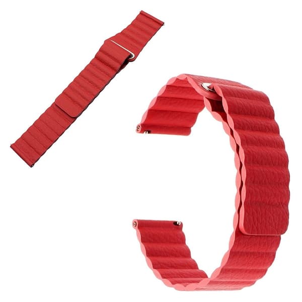Huawei Watch GT / GT2 46mm / Magic holdbar læder Urrem - Rød Red