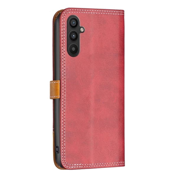 BINFEN kaksivärinen nahkakotelo Samsung Galaxy A34 5G - Punainen Red