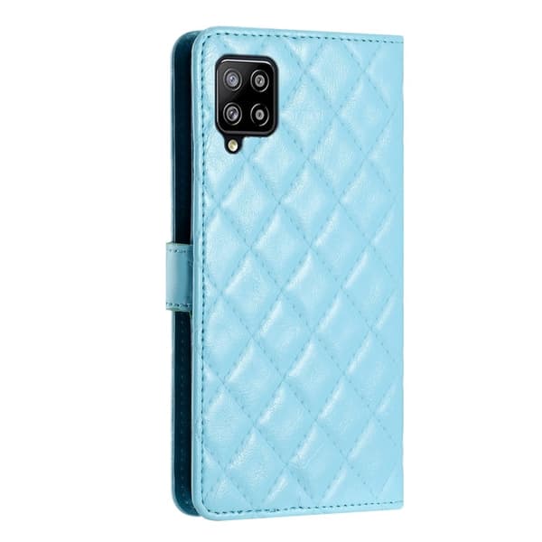 Toimiva rombinen lompakkokotelo Samsung Galaxy A42 5G - Sininen Blue