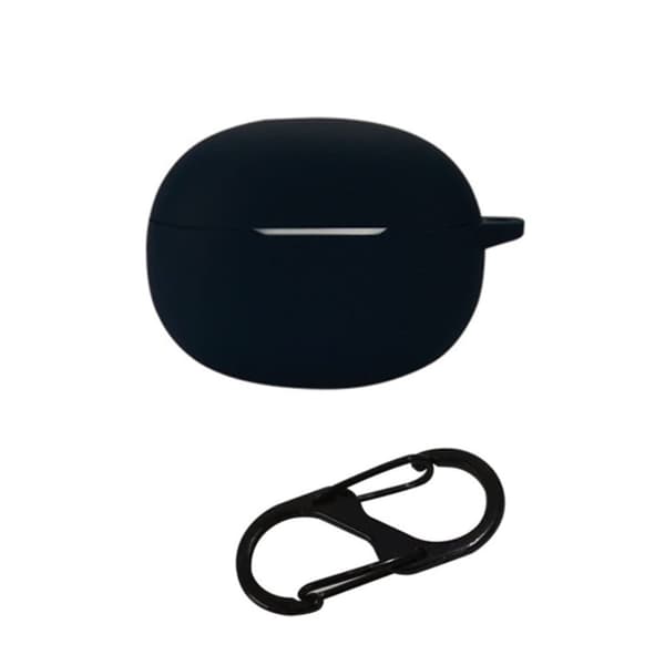 Realme Buds T100 silikonikotelo soljella - Musta Black