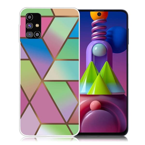 marmor Samsung Galaxy M51 etui - Rose / grøn og blå Gradients Multicolor