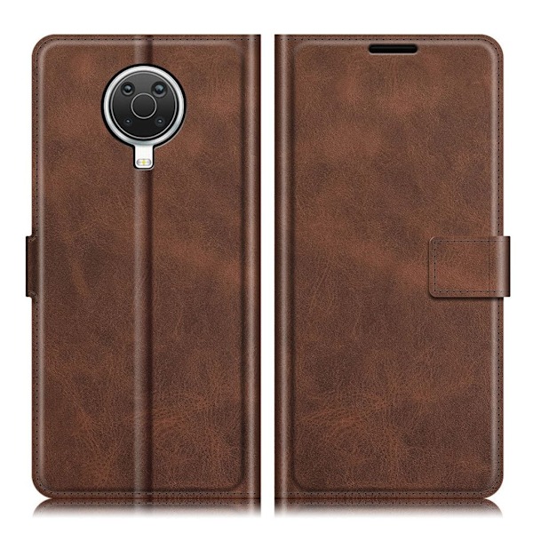 Wallet-style Lær Etui til Nokia G20 - Kaffe Brown