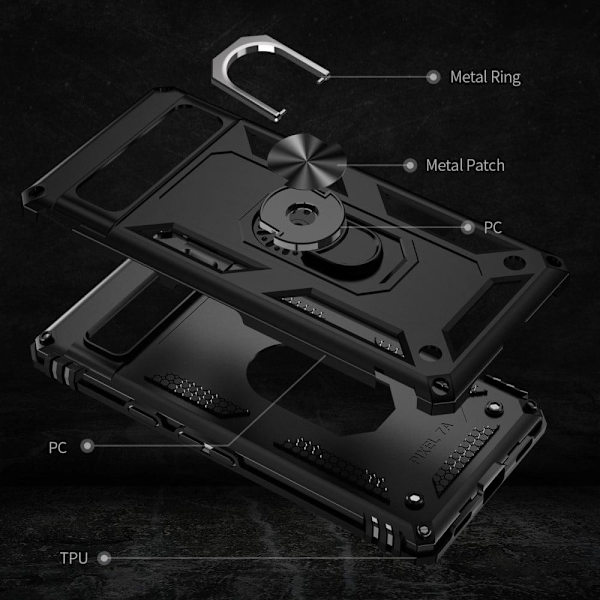 Bofink Combat Google Pixel 7a Suojakotelo - Musta Black