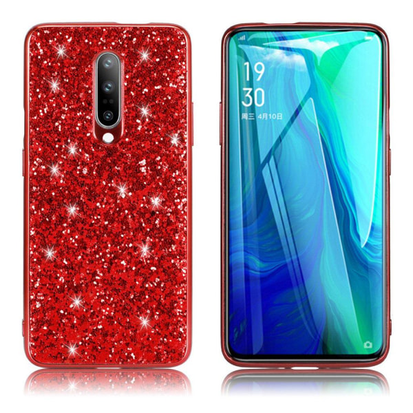 Glitter OnePlus 8 kuoret - Punainen Red