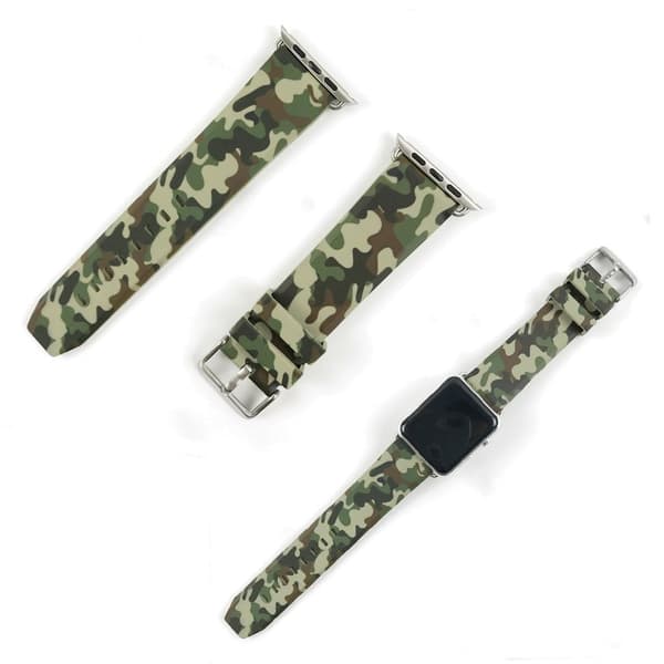 Apple Watch Series 5 40mm camouflage silikone Urrem - Khaki Multicolor