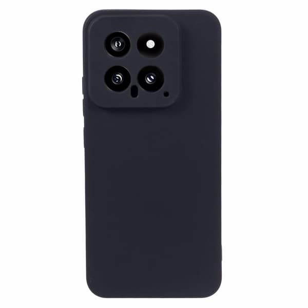 Mikrofiberfôret deksel i mykt gummi for Xiaomi 14 - Svart Black