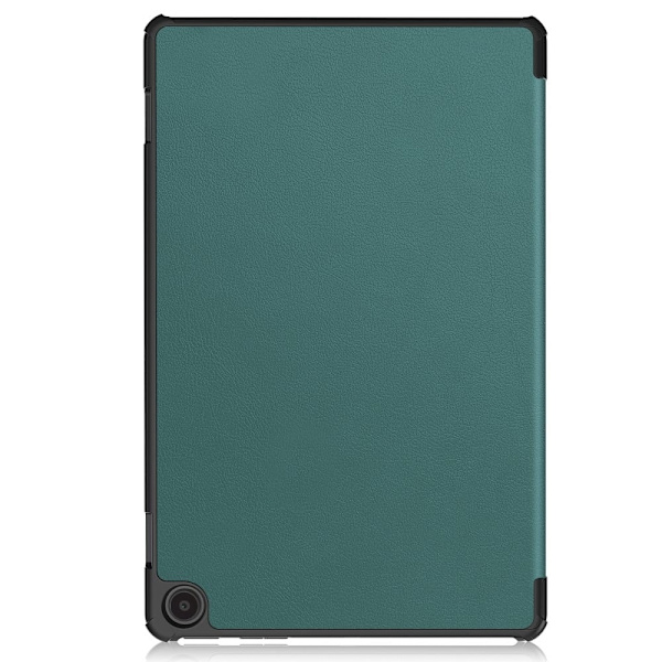 Tri-fold läderfodral för Amazon Fire Max 11 - Svartaktig Grön Grön