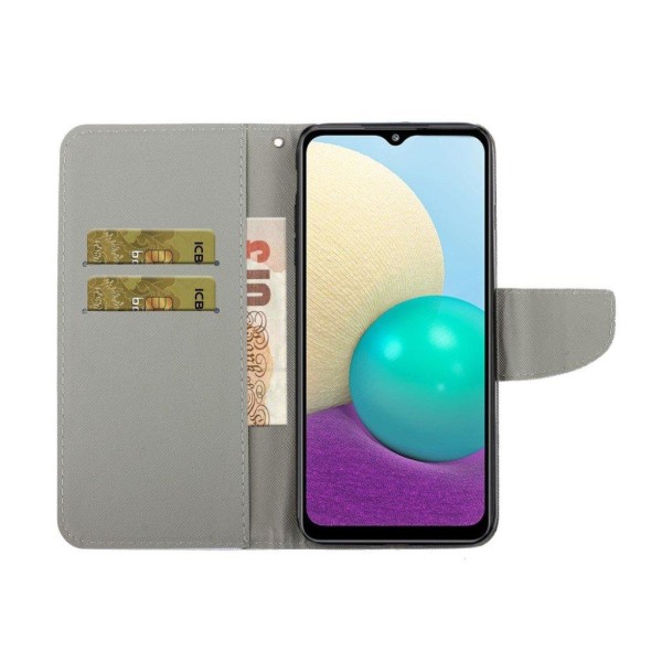 Wonderland Samsung Galaxy M02 / A02 Flip Etui - Sommerfugle Multicolor