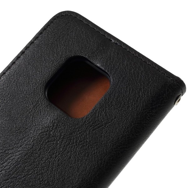 Huawei Mate 20 Pro självabsorberande flipfodral i läder - Svart Svart