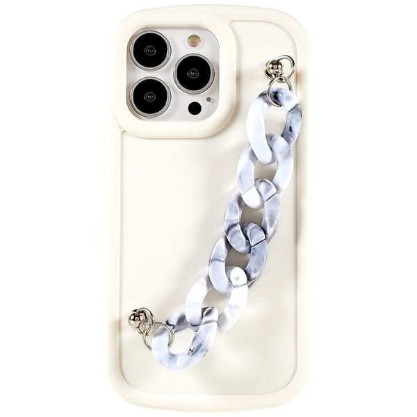 Mat mobil cover til iPhone 13 Pro Max 6,7 tommer Blød berøring Fleksibel kæde Sikker mobil cover - Grå / Grå White