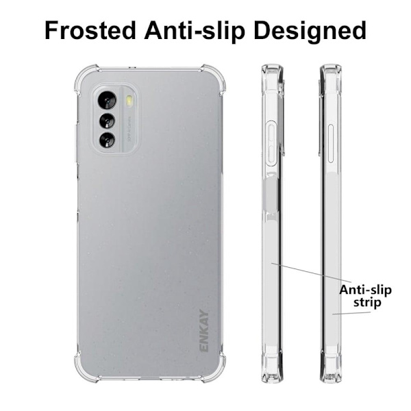 ENKAY genomskinligt droppsäkert fodral för Nokia G60 Transparent