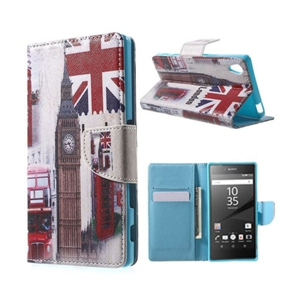 Moberg Sony Xperia Z5 Læder Etui - Big Ben & Flag Multicolor